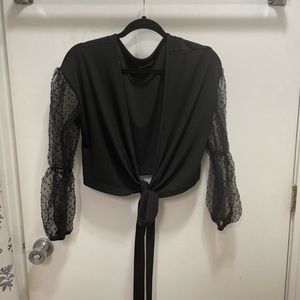 Long sleeve wrapped shirt